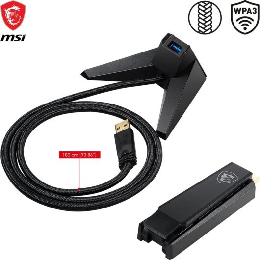 MSI AX1800 WiFi 6 Adaptador USB Doble Banda