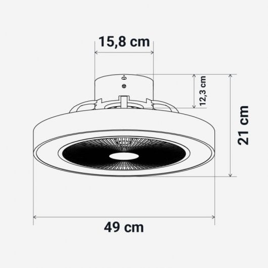 Ventilateur de plafond universel bleu Tramontana 6051W avec WiFi 25W