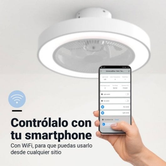 Ventilateur de plafond universel bleu Tramontana 6051W avec WiFi 25W