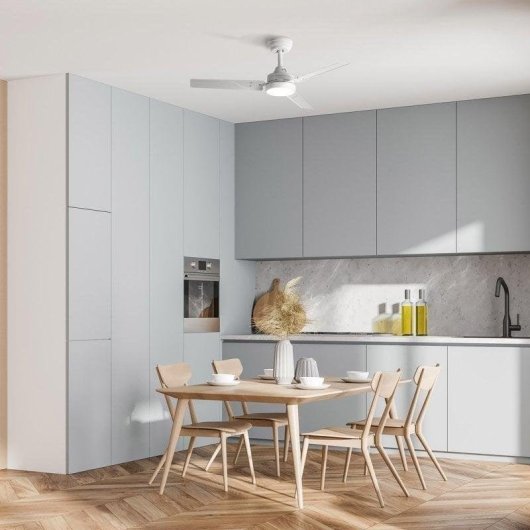 Ventilatore da Soffitto con Luce Jata JVTE4233 40W 106cm 6 Velocità Motore DC Telecomando Silenzioso Inverno