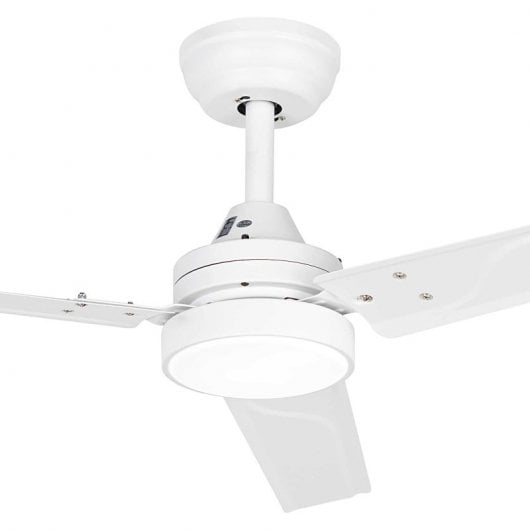 Jata JVTE4233 Ventilador de Techo con Luz LED y Mando 40W Blanco