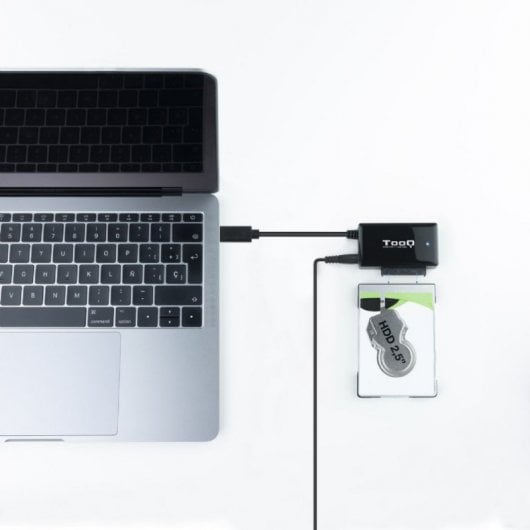 TooQ TQHDA-02C Adaptador para Discos Duros 2.5"/3.5" SATA a USB-C 3.0 con Alimentador