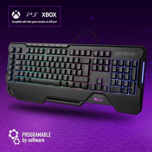 NGS GKX-450 Teclado Gaming RGB com Teclas Multimédia QWERTY (PT)
