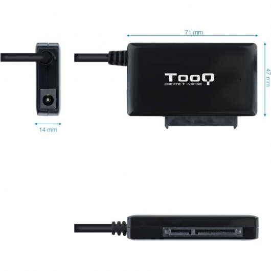 TooQ TQHDA-01A Adapter für 2,5"/3,5" SATA auf USB 3.0 Festplatten mit Netzteil