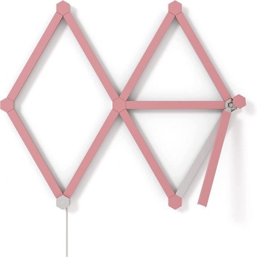 Confezione da 9 skin Nanoleaf Lines rosa opaco