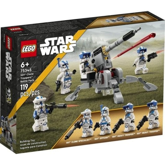 LEGO Star Wars Pack de Combat Soldats Clones de la 501 75345 119 pièces