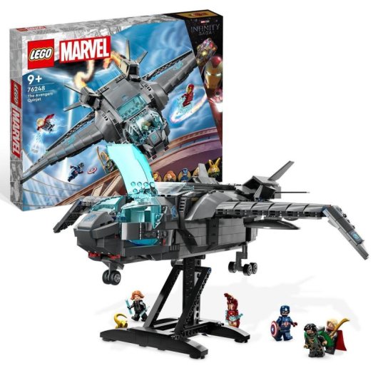 Set de juguetes de construcción LEGO® Marvel 76248 Quinjet de los Vengadores (795 piezas)
