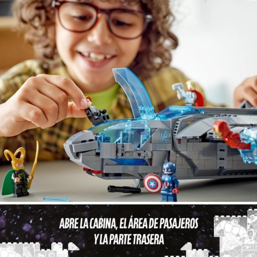 Set de juguetes de construcción LEGO® Marvel 76248 Quinjet de los Vengadores (795 piezas)