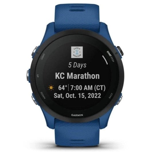 Garmin Forerunner 255 Bluetooth GPS Wifi 46mm MIP Bleu Taille Unique Étanche 5 ATM SpO2 Pulsomètre