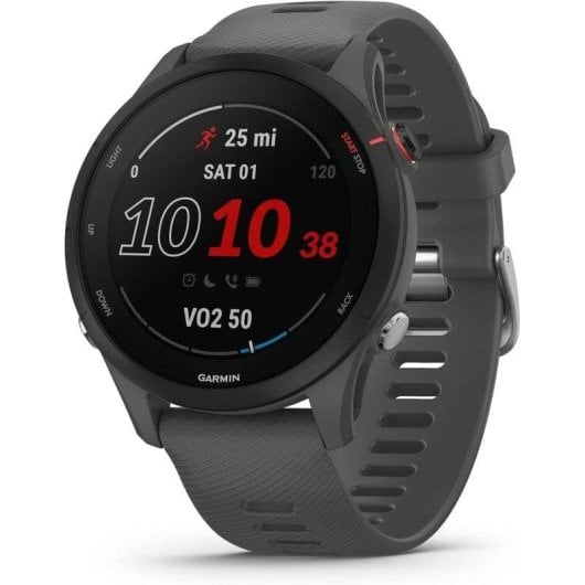 Garmin Forerunner 255 GPS Bluetooth 46mm MIP Gris Étanche 5ATM Pulsomètre SpO2 Suivi Sommeil