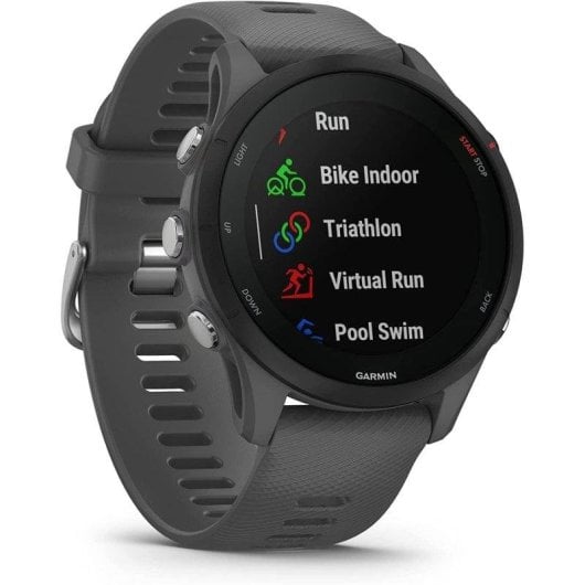 Garmin Forerunner 255 GPS Bluetooth 46mm MIP Gris Étanche 5ATM Pulsomètre SpO2 Suivi Sommeil