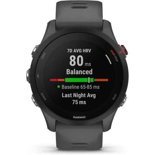 Garmin Forerunner 255 GPS Bluetooth 46mm MIP Gris Étanche 5ATM Pulsomètre SpO2 Suivi Sommeil