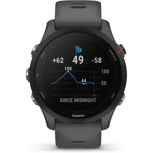 Garmin Forerunner 255 GPS Bluetooth 46mm MIP Gris Étanche 5ATM Pulsomètre SpO2 Suivi Sommeil