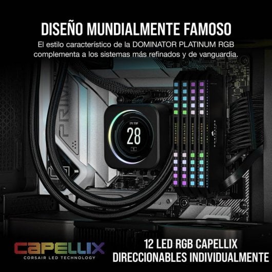 Corsair Dominator Platinum RGB DDR5 6000MHz PC5-48000 32GB 2x16GB CL36 Pretas