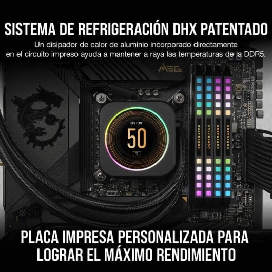 Corsair Dominator Platinum RGB DDR5 6000MHz PC5-48000 32GB 2x16GB CL36 Pretas
