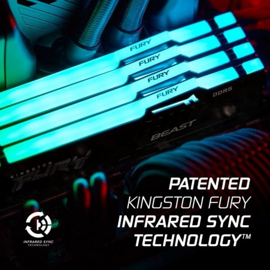 Kingston Technology FURY 32 GB 5600 MT/s DDR5 CL40 DIMM (Kit da 2 moduli) Beast White RGB XMP
