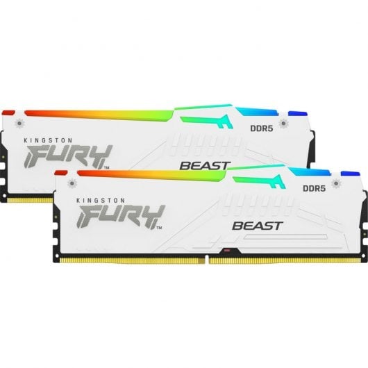Kingston Technology FURY 64 GB 5600 MT/s DDR5 CL40 DIMM (Kit da 2 moduli) Beast White RGB XMP