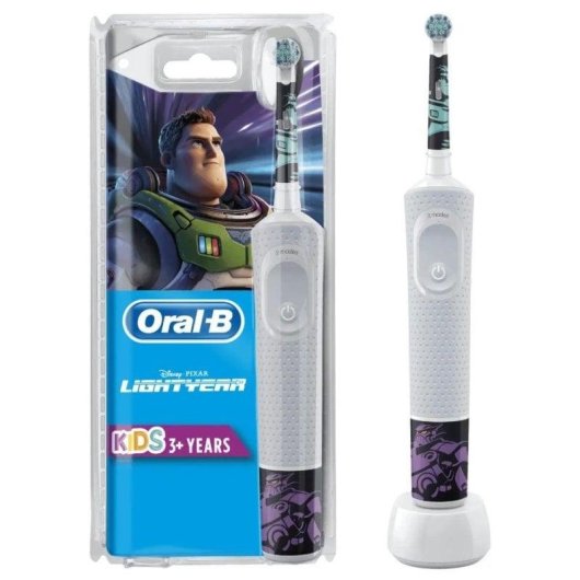 Brosse à Dents Électrique Oscillo-Rotative Oral-B Kids Lightyear 2 Modes Minuteur Étui