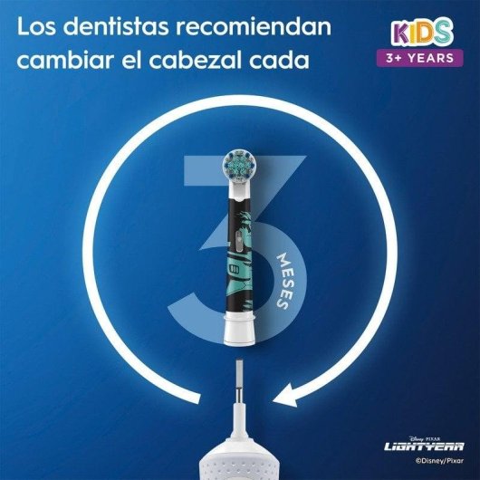 Brosse à Dents Électrique Oscillo-Rotative Oral-B Kids Lightyear 2 Modes Minuteur Étui