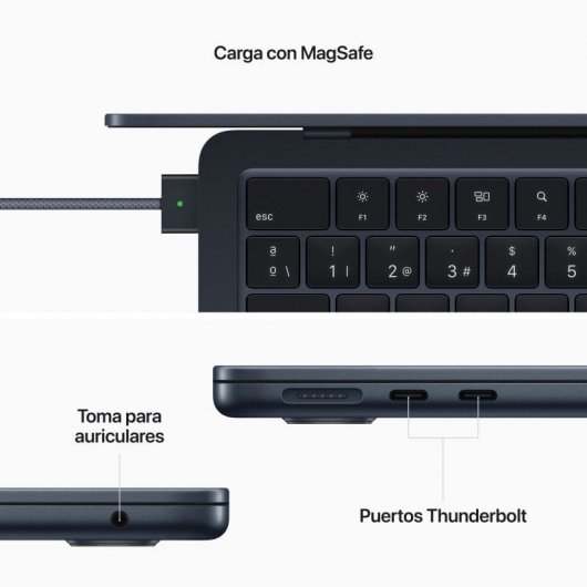 Apple MacBook Air Apple M2/16GB/256GB SSD/Octa Core GPU/13.6" Cinzento Sideral (PT)
