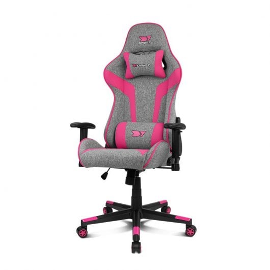 Drift DR90 Silla Gaming de Tela Gris/Rosa