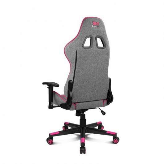 Drift DR90 Silla Gaming de Tela Gris/Rosa