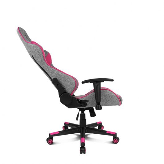 Drift DR90 Silla Gaming de Tela Gris/Rosa