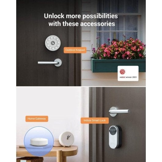 Türschloss EZVIZ DL01S Zigbee Öffnung mit App und PIN-Code Kompatibel mit Gateway Alarm