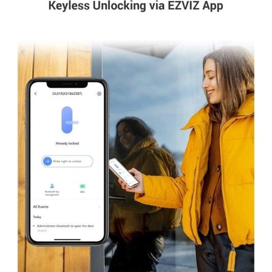 Türschloss EZVIZ DL01S Zigbee Öffnung mit App und PIN-Code Kompatibel mit Gateway Alarm