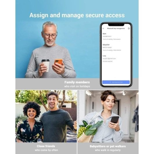 Türschloss EZVIZ DL01S Zigbee Öffnung mit App und PIN-Code Kompatibel mit Gateway Alarm