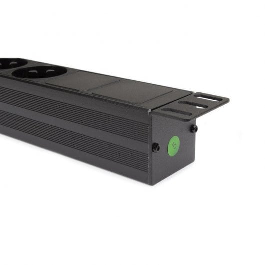 Lapara LA-00030506 Régua PDU para Rack 19" 1U 16A 8x Schuko com Interruptor