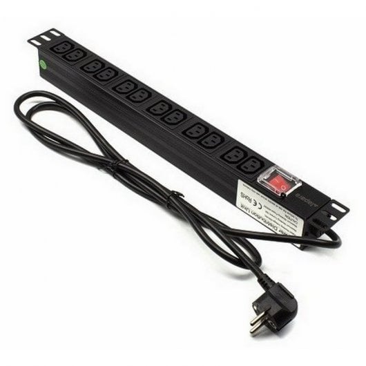 Lapara LA-00030512 Régua PDU para Rack 19" 1U 12x IEC C13 com Interruptor