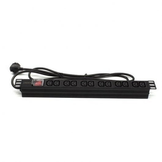 Lapara LA-00030512 Régua PDU para Rack 19" 1U 12x IEC C13 com Interruptor
