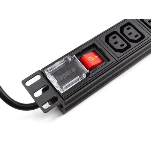 Lapara LA-00030512 Régua PDU para Rack 19" 1U 12x IEC C13 com Interruptor
