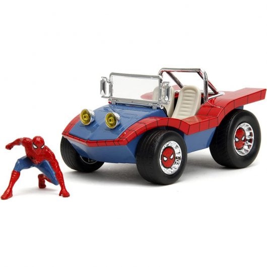 Jada Buggy Metálico con Figura de Spiderman 1:24