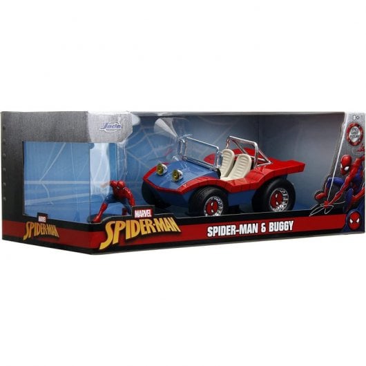 Jada Buggy Metálico con Figura de Spiderman 1:24