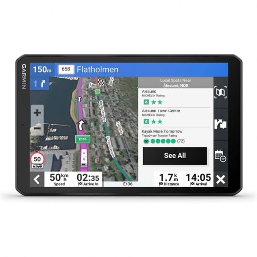 Navigateur GPS Garmin Camper 895 EU MT-S 8" pour camping-cars Cartes de l'Europe