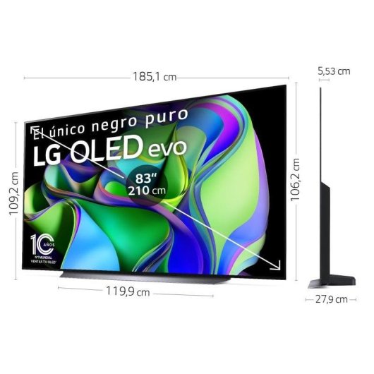 LG OLED83C34LA 83" OLED evo UltraHD 4K HDR10