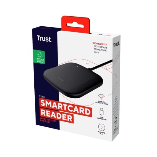 Trust Ceto Leitor de Cartões Inteligentes sem Contacto USB 2.0 Preto