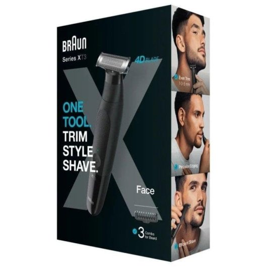 Aparador Corporal Braun XT3100 Recarregável 45min Seco e Molhado 3 Ajustes 3 Pentes