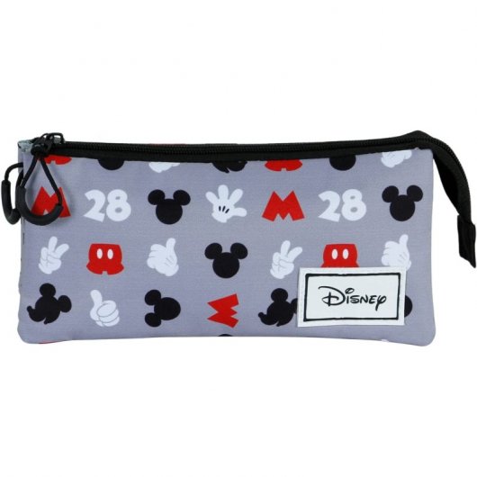Karactermania Étui de Transport Triple 2.0 Disney Mickey Mouse Gris