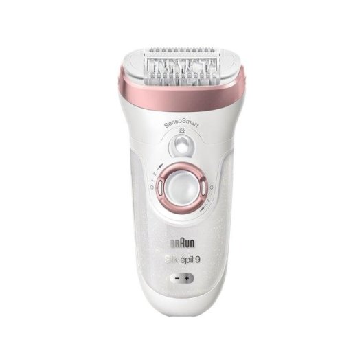 Braun Silk-épil 9 SensoSmart 9/880 Depiladora Blanca/Rosa + 7 Accesorios + Cepillo Limpieza Facial