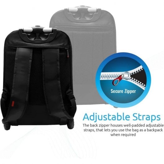 Promate Bizpack Mochila Trolley Antirrobo Impermeable para Portátil 15.6 Pulgadas