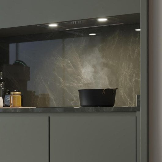 Campana Karactermania Bolero Flux IM 523500 Inox 52cm 350m3/h Classe A Filtros Carvão