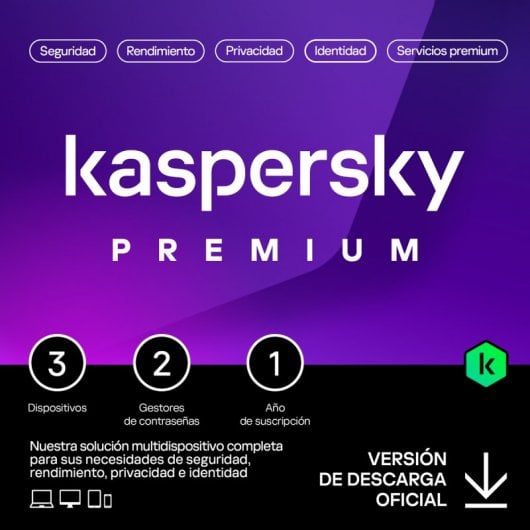 Kaspersky Premium Total Security 3 Dispositivos Licencia Digital 1 Año