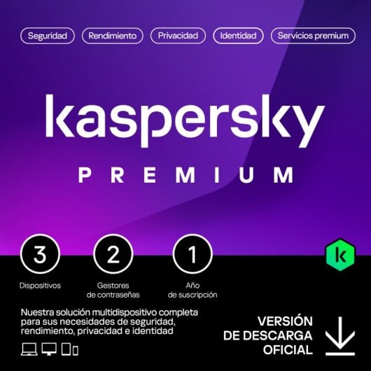 Licenza digitale per dispositivo Kaspersky Premium Total Securit 3 1 anno