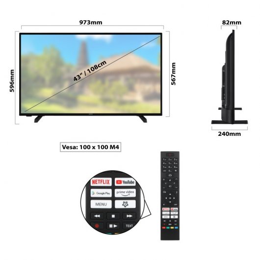 Hitachi 43HAK5450 43" LED UltraHD 4K HDR10