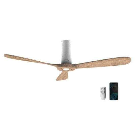 Ventilatore da soffitto Cecotec EnergySilence Aero 5500 White Aqua 40W WiFi legno