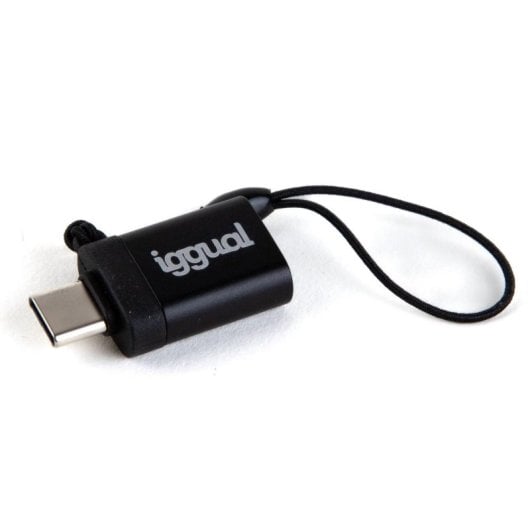 Adaptador USB OTG iggual Tipo C para USB-A 3.1 Preto Plug and Play