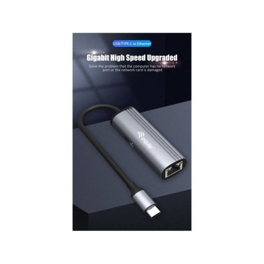 Equip Adaptador USB-C a RJ45 Gigabit Wake on LAN 100W Negro